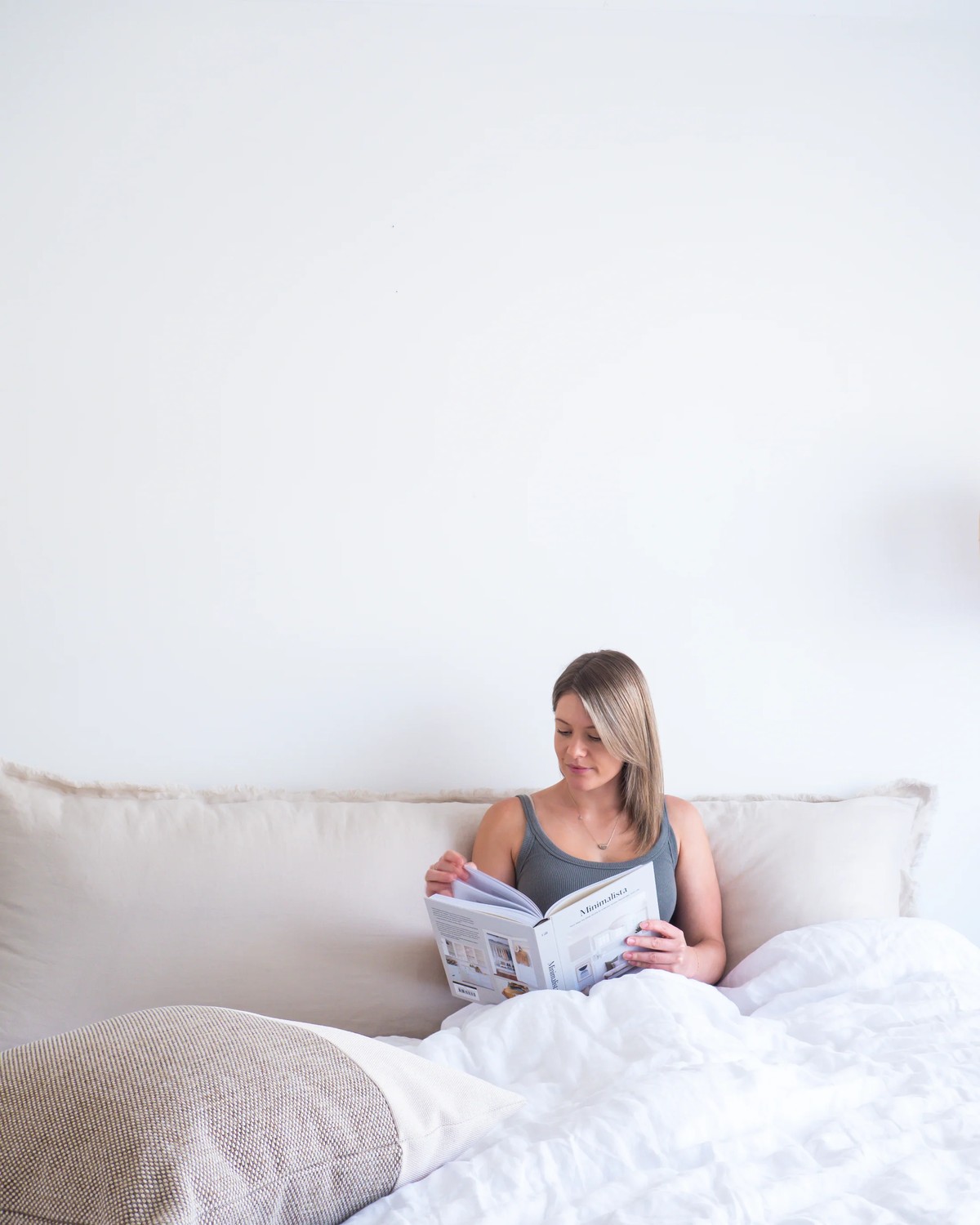 Arlem bedhead cushions in a styled bedroom