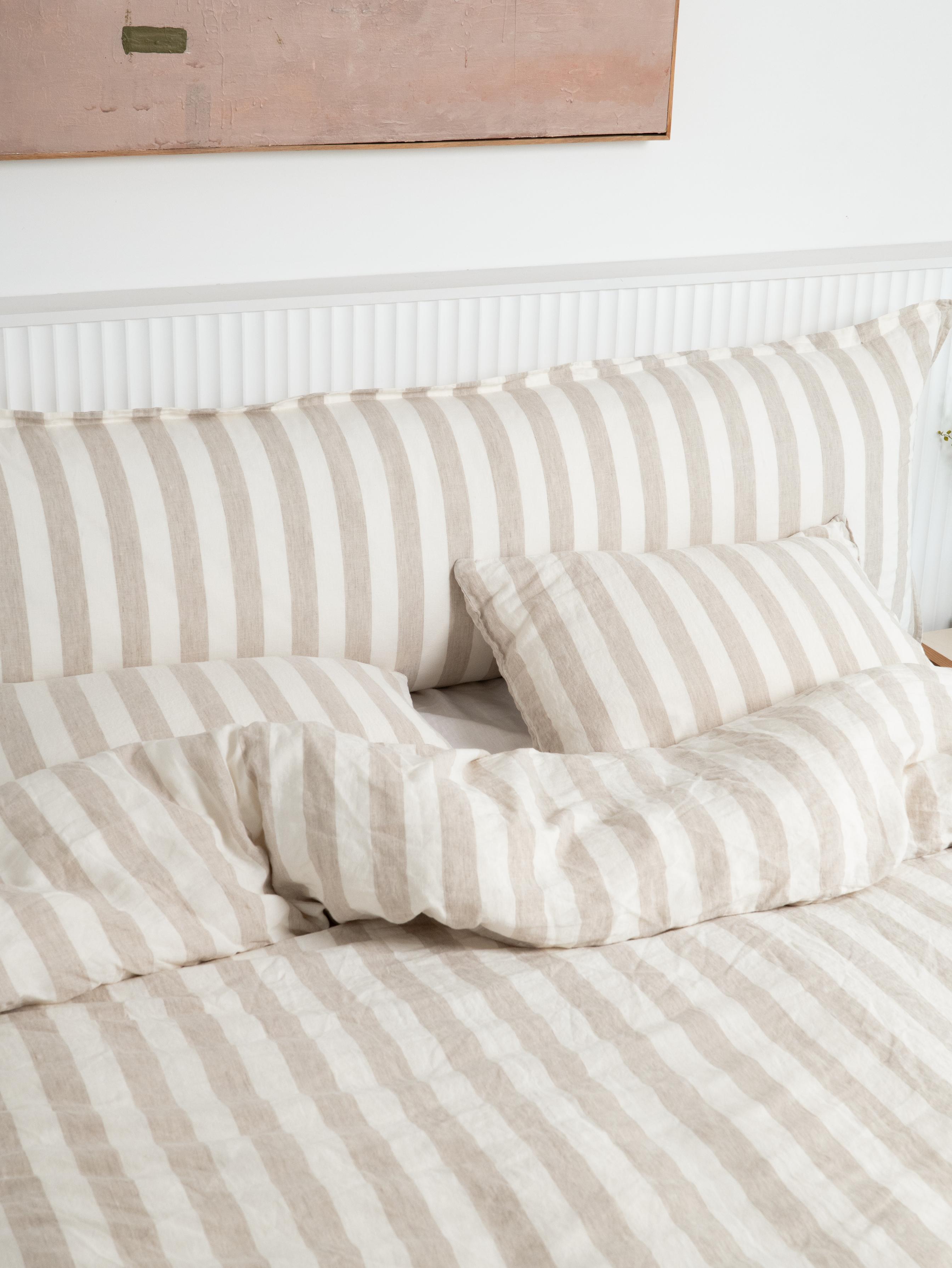 Oat Stripe Bedhead Cushion