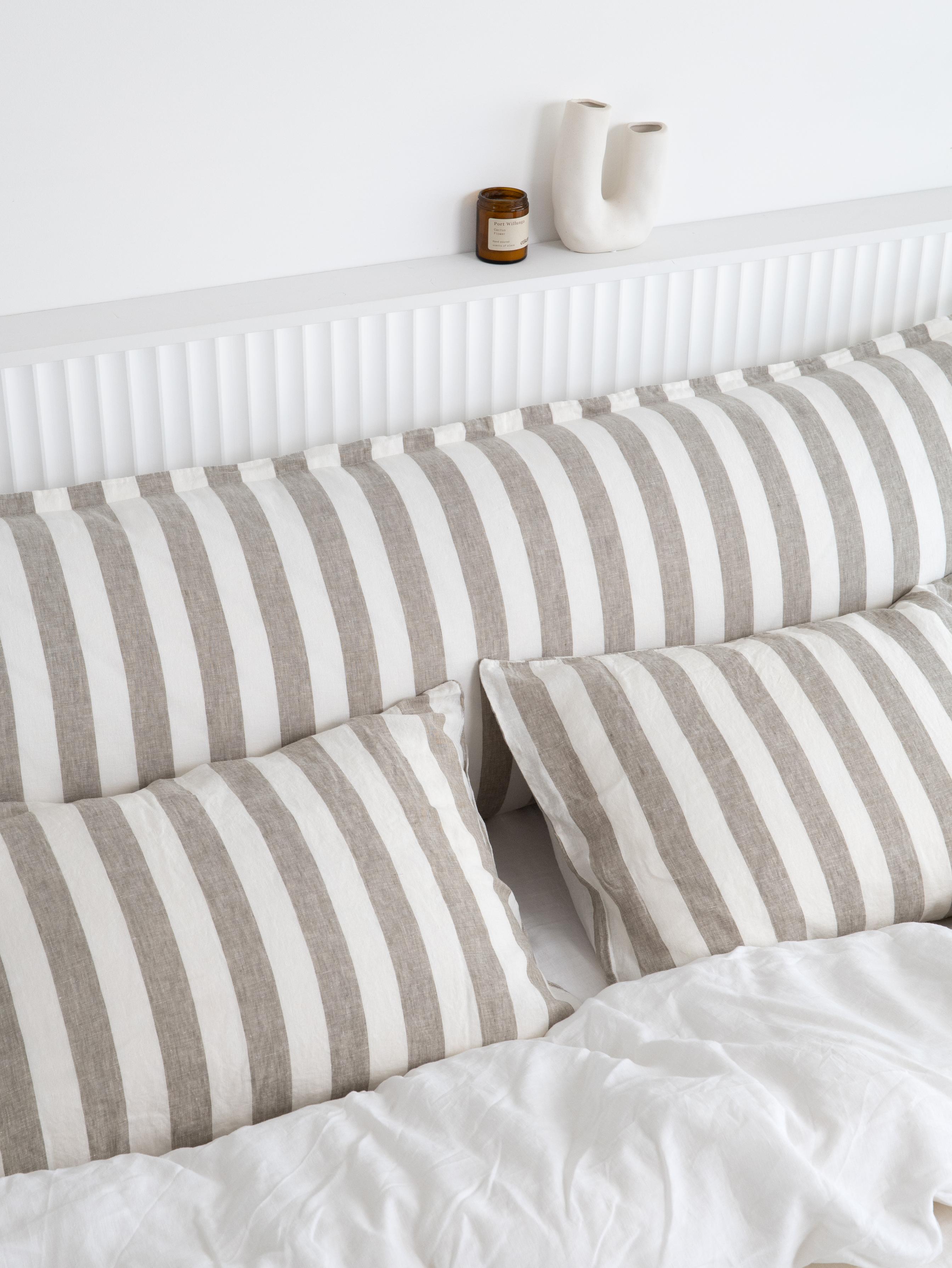 Sage Stripe Bedhead Cushion