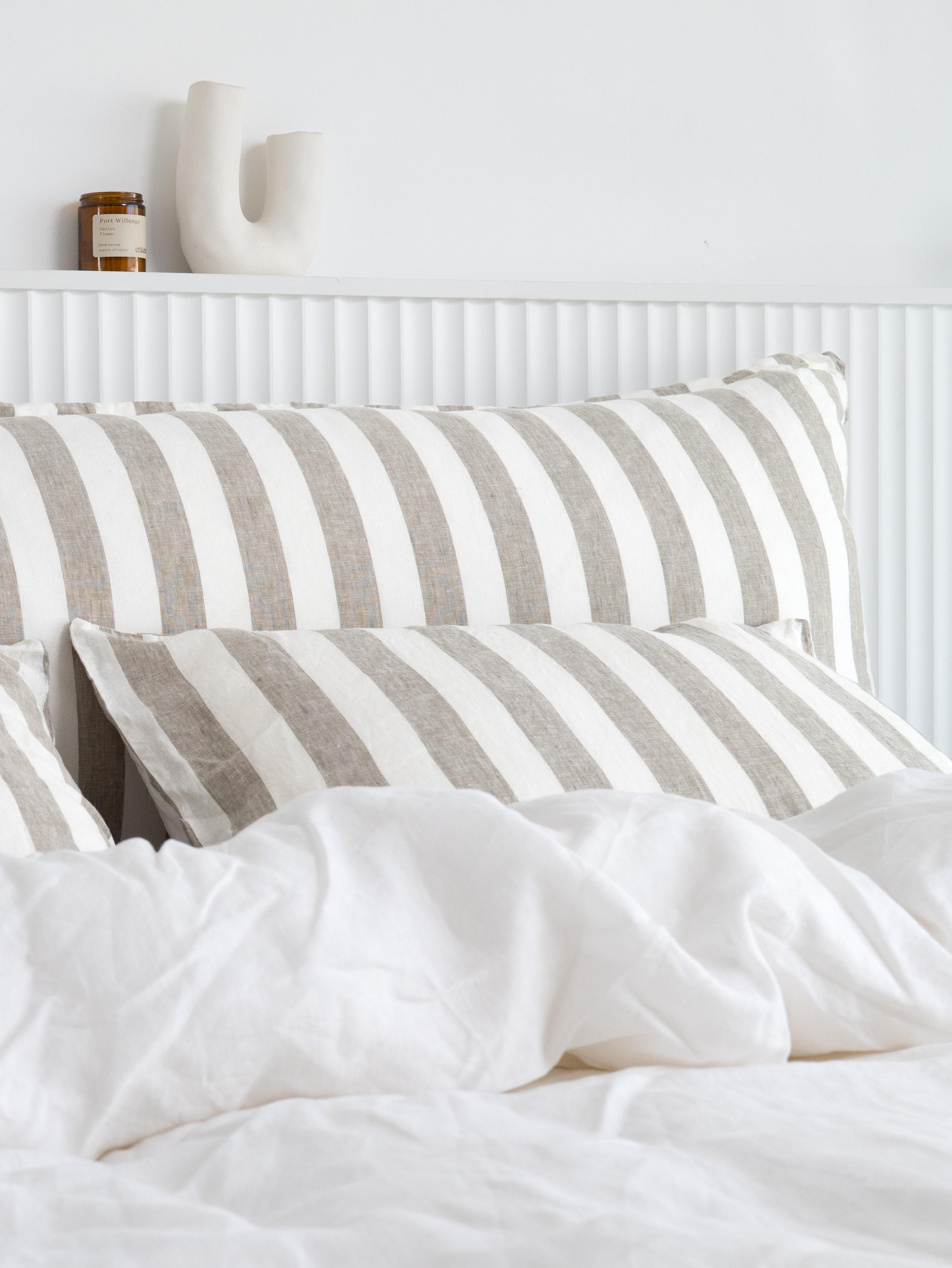 Sage Stripe Bedhead Cushion