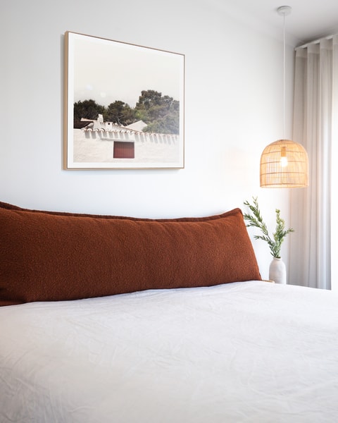 Warm umber boucle adding visual interest